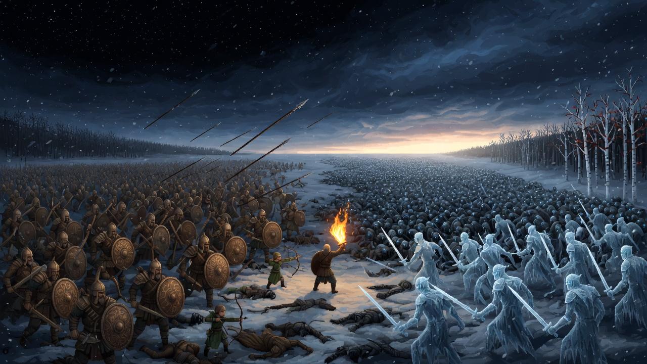 Depiction of The War for the Dawn